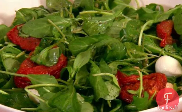 Salade de Tomates Rôties, Roquette et Mozzarella