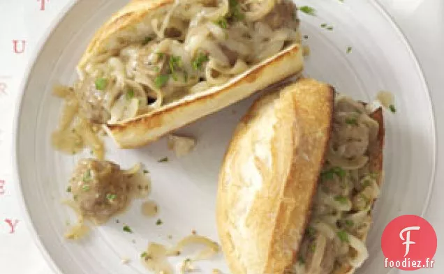 Sous-Marins de Boulettes de Viande à l'Oignon