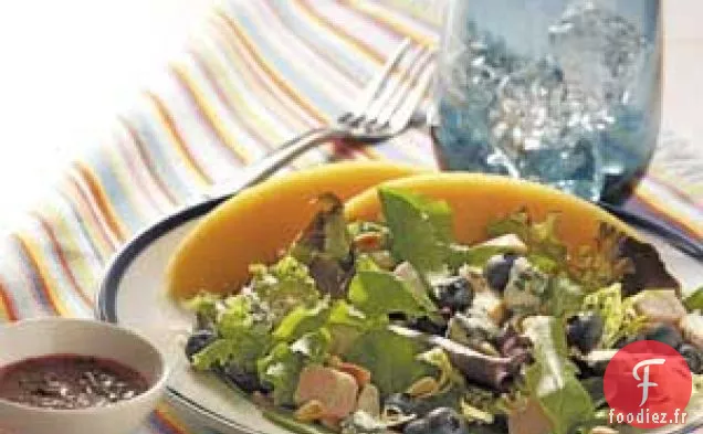 Salade de Dinde avec Vinaigrette aux Myrtilles