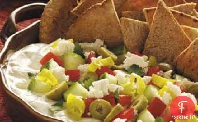 Trempette Méditerranéenne avec Chips Pita
