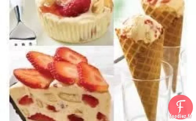 Crème Glacée à la Fraise: Servez - la à Votre Façon!