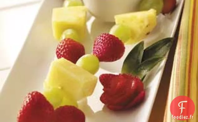 Brochettes de Fruits avec Trempette sans Lactose