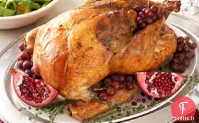 Dinde Rôtie avec Farce Saucisse-Chou