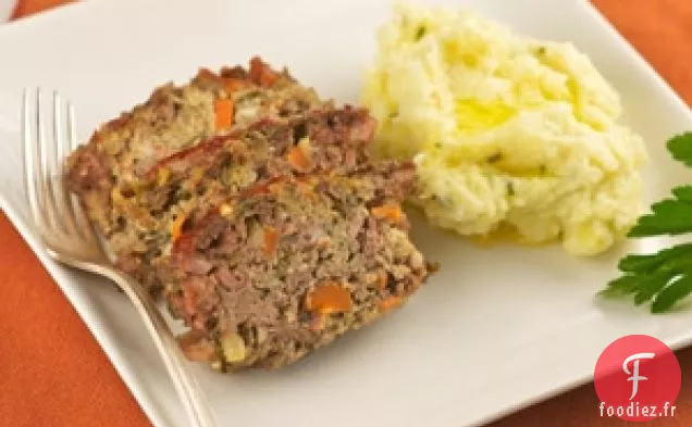 Pain De Viande De Dinde Maigre Avec Chapelure De Blé Entier Et Purée De Po
