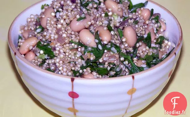 Quinoa Aux Fèves De Soja, Persil, Graines De Sésame Et Oignon Rouge