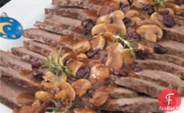 Poitrine de Bœuf aux Canneberges et Champignons