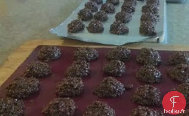 Biscuits au Beurre d'Arachide au Chocolat Sans Cuisson