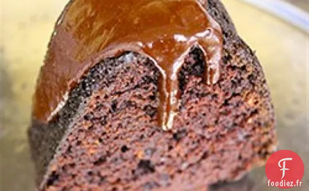 Gâteau au Chocolat Noir Chipotle HERDEZ® avec Filet de Chocolat