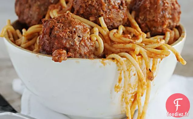 Spaghettis Et Boulettes De Viande De Maman