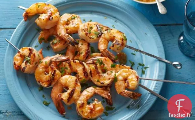Crevettes Grillées avec Sauce Cocktail Chili