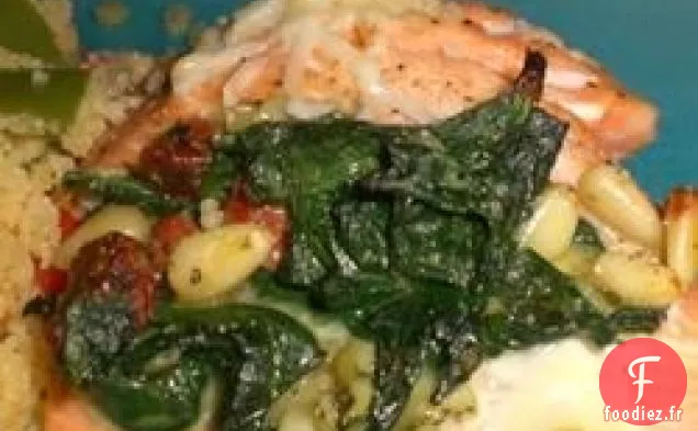 Filets de Saumon Farcis aux Épinards