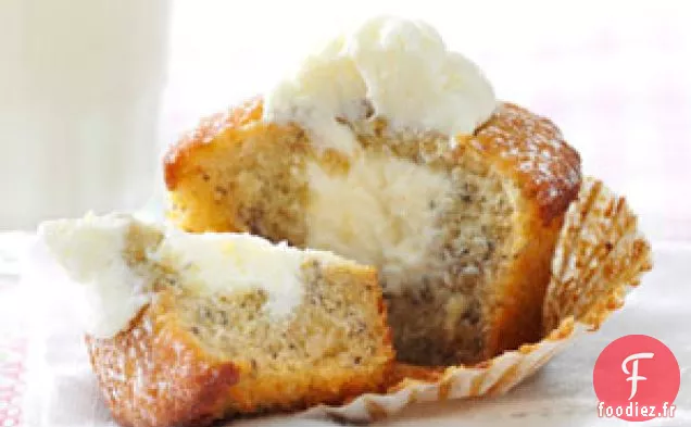 Cupcakes à la Banane Fourrés à la Guimauve