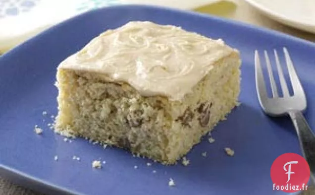 Gâteau au Caramel à l'Ancienne avec Glaçage à la Plume