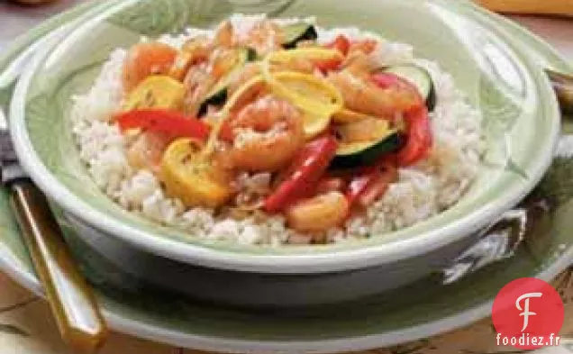 Crevettes aux Légumes
