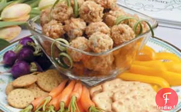 Boules de Fromage à la Crème au Jambon