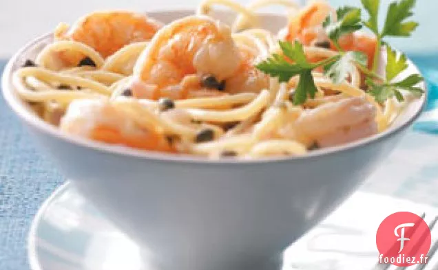 Pâtes Piccata aux Crevettes Saines