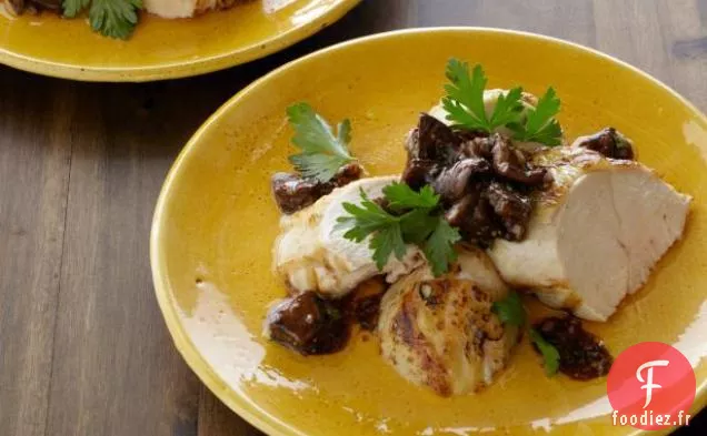 Poitrines de Poulet Grillées avec Vinaigrette aux Champignons Shiitake