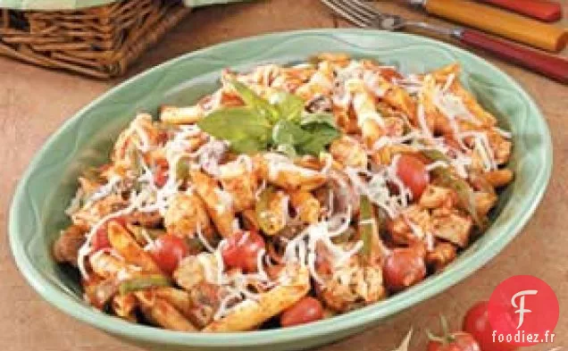 Poulet Italien et Penne
