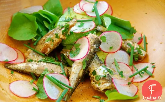 Salade De Sardines, Avocat Et Radis Au Cresson De Montagne