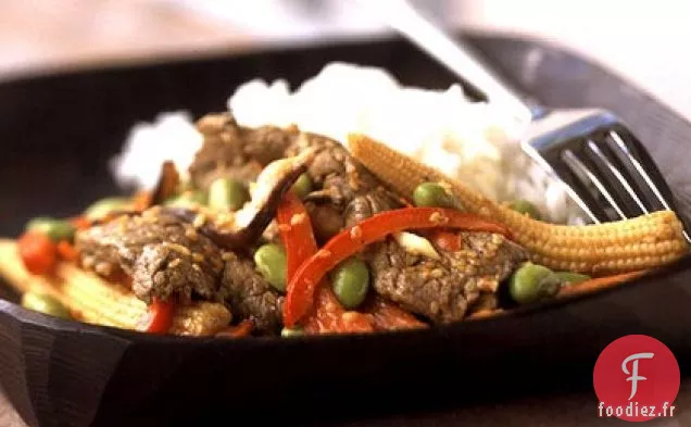 Sauté de Bœuf au Sésame et Légumes Asiatiques
