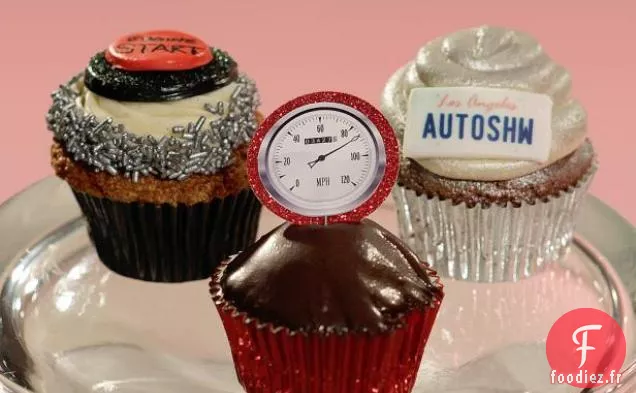 Cupcakes au Chocolat avec Glaçage à la Ganache et à la Guimauve