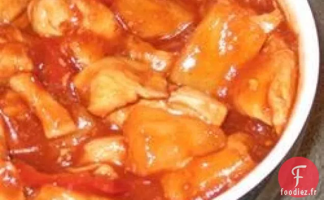 Bouchées de Poulet à la Fraise Et à l'Ananas