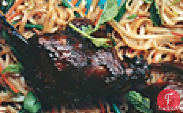 Nouilles Asiatiques au Confit de Canard Grillé