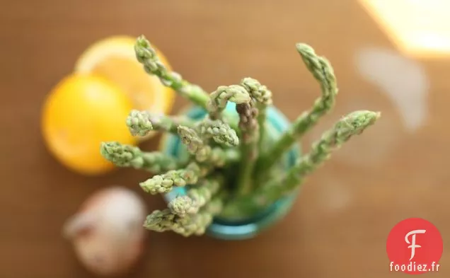 Asperges Aux Échalotes Croustillantes Et Citron Meyer