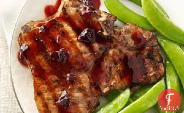 Côtelettes de Porc Chipotle-Framboise