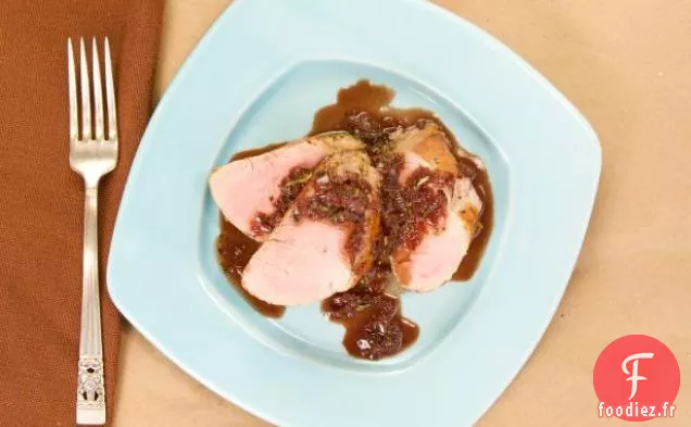 Filet de Porc Poêlé au Balsamique au Romarin et Sauce à l'Orange