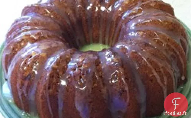 Pound Cake À La Banane Avec Glaçage Au Caramel