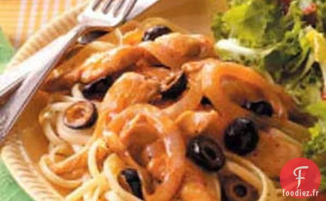 Poulet et Pâtes à l'Orange au Miel