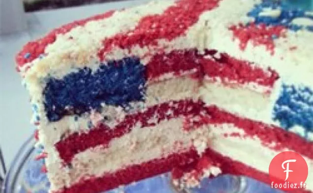 Gâteau au Drapeau Américain