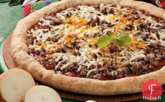 Pizza à Croûte Farcie au Fromage à la Ficelle