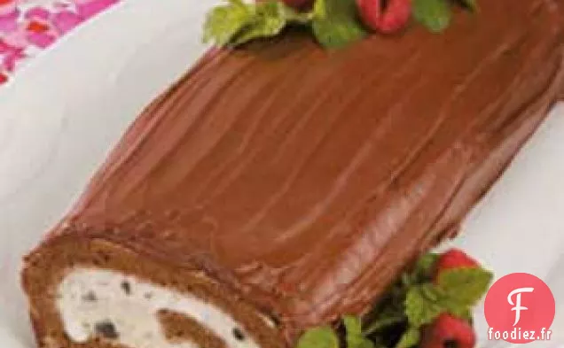 Rouleau de Crème Glacée au Chocolat