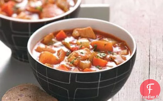 Soupe de Poulet au Curry pour Deux