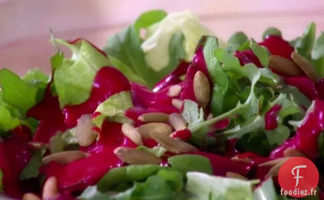Salade Bibb et Roquette avec Vinaigrette aux Framboises