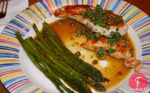 Piccata De Poulet Et Asperges Rôties