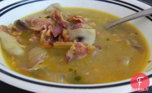 Soupe de Champignons Shiitake et Cheddar