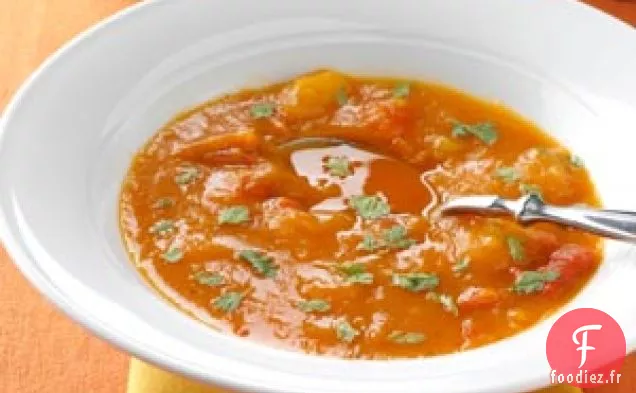 Soupe de Courge Musquée et Poivrons Rôtis