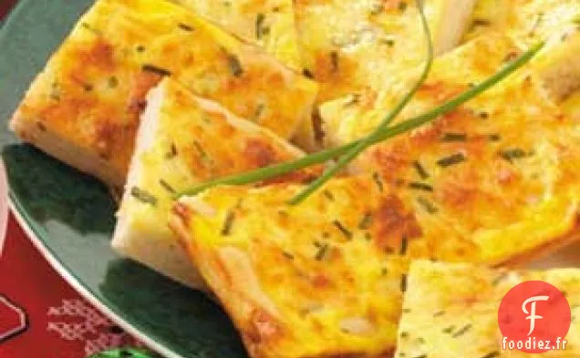 Carrés à Pizza au Fromage et aux œufs
