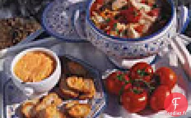 Soupe de Poisson aux Tomates et Sauce Poivron Rouge-Ail