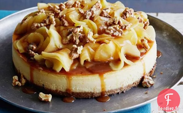 Gâteau au Fromage aux Pommes et Caramel