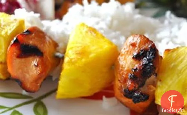 Brochettes de Poulet Hawaïennes