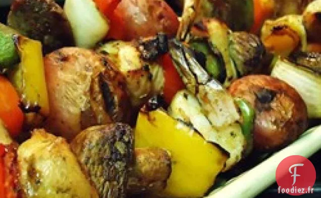 Brochettes de Poulet Acidulées Aux Amandes