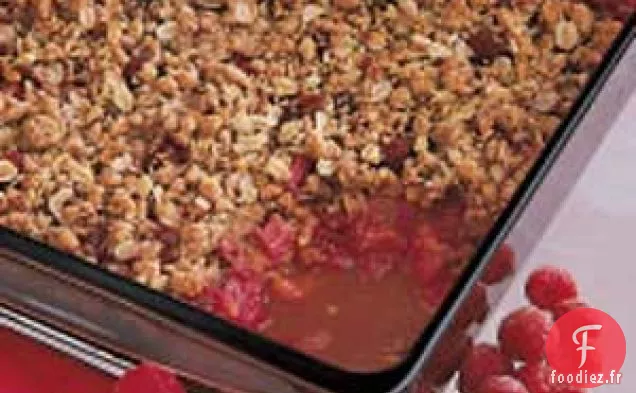 Croustillant à la Rhubarbe et aux Framboises