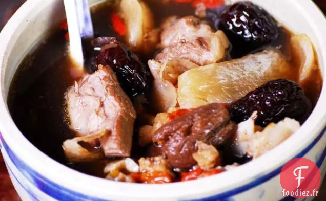 Côtes Levées De Porc Braisées Lentement Dans Un Bouillon Médicinal: Suong Non Tiem Thuoc Bac