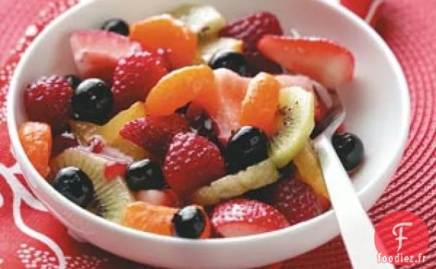 Salade de Fruits avec Vinaigrette aux Framboises