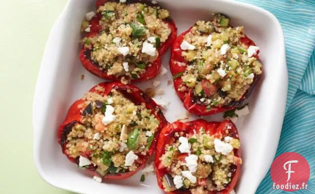 Poivrons Farcis au Quinoa et Légumes