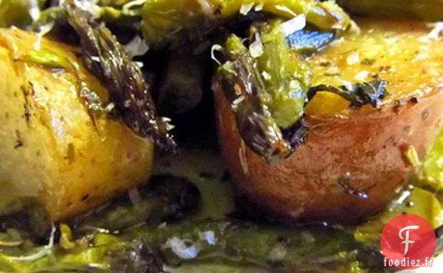 Pommes De Terre Nouvelles Rôties Et Asperges